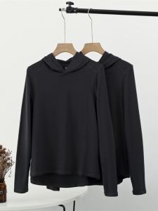 Foreign Trade Original Order Quick-Drying Loose Elastic Sports and Leisure Long Sleeve Hooded Sweatshirt Men Spring and Autumn Long Sleeve T-shirt 0901