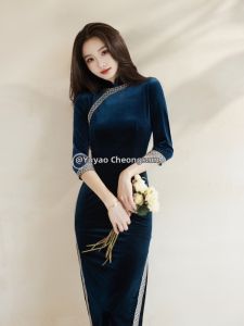 Đầm Qipao Nhẹ Elegance Phong Cách Trung Quốc