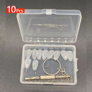 10 Pcs Replacement Eyeglasses Nose Pads Clear Soft Silicone Eyeglasses Nosepads with Screws and Screwdrivers
