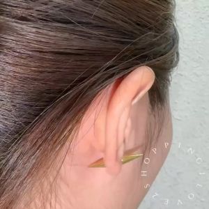 D65 Stainless steel Hot Selling Cone Earrings Punk Piercing  studs hook clip hoop drop men women钛钢韩国新款耳环 耳扣 耳钉 耳骨钉