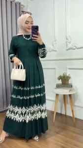 GAMIS TWILL ARABIAN PUTIH GAMIS BUSUI COD
