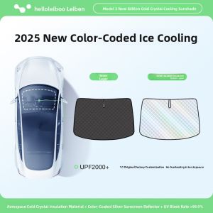 HELLOLEIBOO | Tesla Model Y/3 Refreshed Version Front Sunshade Curtain Heat Insulation Glass Umbrella Heat Protection Board Accessory For Leibin