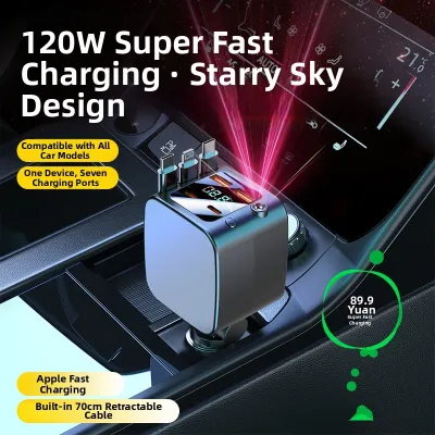 Huayu | Super Fast Charging Car Charger Telescopic Cable