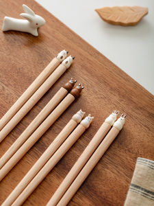 April Creative For Home Wooden Chopsticks High Temperature Resistant Non-Slip and Hot Wooden Chopsticks Good-looking One Person Chopsticks for Personal Use