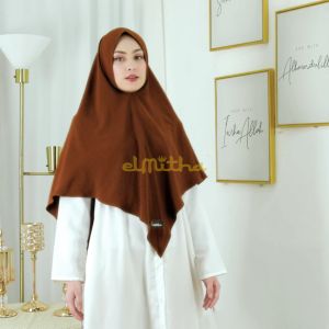 ELMITHA KHIMAR LANCIP VAMELLA ( L ) RAYON CRINKLE AIRFLOW JILBAB HIJAB INSTAN
