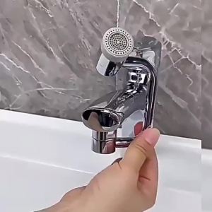 Bathroom Sink Accessories with Adapter 1pc 1080° Swivel Stainless Steel Kitchen Faucet Extender Universal Splashproof Dual Mode