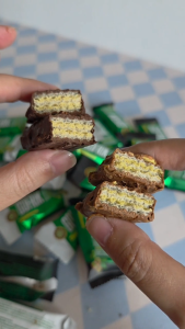 Gofrik 12.5g Waffle Milk & Dark Chocolate Pistachio Paste Wafer Coklat Kunafe Kahve Dunyasi