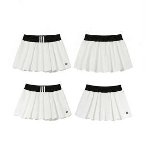 PSO Brand | Sporty Simple Pleated Culottes White