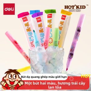 deli | Fragrant Colored Highlighter Marker for Emphasis Notation and Drawing