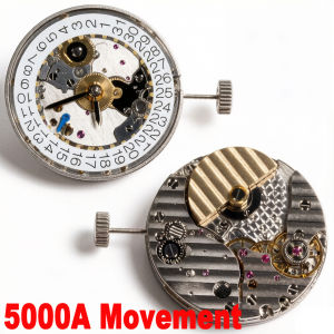 Luxury 34 Jewels 5000A Automatic Movement High Accuracy Mechanical Movement With Datewheel small 3 hands 3H calendar Automatic