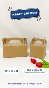 (Isi 20 pcs) Gable Box 12.5x12.5x11// box toples/ box jinjing/ box tenteng/ kotak souvenir/ box hampers/dus snack