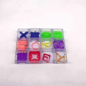 24Pcs for Kids Adults Enjoy Fun Balance IQ Mini Maze Game Cube Puzzle 3D Brain Maze Toy with Box Puzzles Party Favors