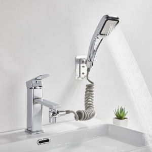 Adjustable Pull Out Shower Head for Sinks Brass Water Efficient