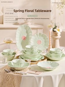 High-Quality New Ceramic Tableware with Underglaze Colors Green