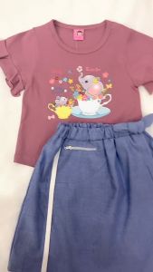 TWO MIX - Setelan Anak Perempuan Lucu Kaos 1-8 Tahun 4240