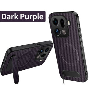 szhaiyu | For OPPO Find X9 Ultra X8 Pro Stand Carbon Fiber Phone Case for OPPO Find X9Pro X8Pro Shockproof Bracket Leather Magnetic Cover