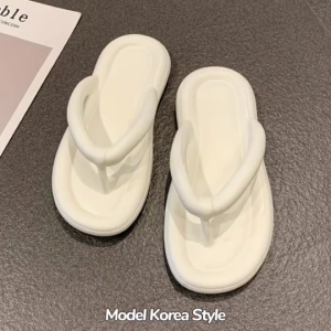 OKAIDO Sendal Jepit Wanita Cewek Perempuan Karet Hitam Putih Pink Gaya Fashion Korea Style Sandal Eva