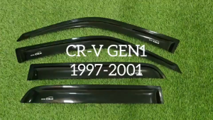 กันลม คิ้วกันสาดประตู คิ้ว ดำทึบ 4 ชิ้น ฮอนด้า ซีอาร์วี Honda CR-V CRV 1996 1997 1998 1999 2000 2001 ใส่ร่วมกันได้ A