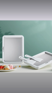 Woongjin Ice Cream Maker 1ea (White) | Easy 5-Min Homemade Ice Cream | Stainless Steel Freezing Plate | No Assembly Needed | Compact & Hygienic Ice Cream Pan