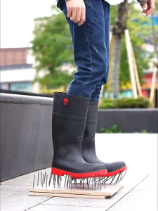 【Steel Toe Cap】Safety Rubber Boot Safety Shoe Waterproof anti-smash and anti-puncture Construction Working PVC Rainboot 43 yards