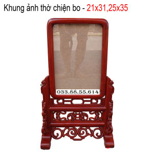 Khung Ảnh Thờ gia tiên Chiện Bo Góc Gỗ Hương