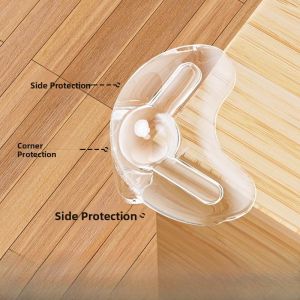 Transparent Silicone Table Corner Protectors Child Safety Bumper Corner for Desk Cabinet Anti-Collision Straight Angle Protection