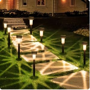 2 Pack Solar Outdoor Lights Garden Lamp Solar Powered Waterproof Landscape Path Outdoor for Yard Backyard Lawn Patio Decorative