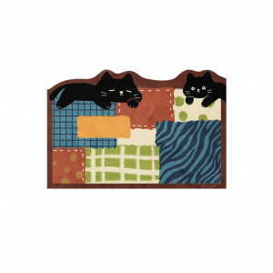 YUNHAOBUYI | Multicolor Irregular Shaped Waterproof and Easy to Clean Pet Food Mat