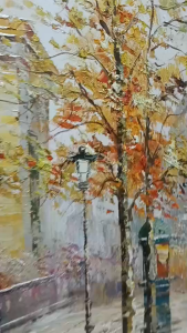 ภาพวาดสีน้ำมัน ชื่อภาพ"Colourfull" คุณภาพพรีเมียมหรูหรา รูปพร้อมกรอบ ภาพติดผนังสไตล์มินิมอล