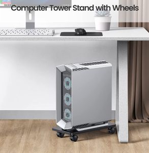 ORICO Steel Mobile Computer Tower Stand Holder CPU Stand Holder with Locking Caster Wheels Fits Most PC Cases Withstand 30kg