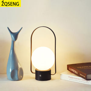 Touch Table Lamp Rechargeable Wireless Portable Bedroom Bedside Crystal Desk Lamp Night Light LED Decor Lights for Bar Coffee