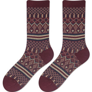 UPMORN | Ethnic Style Striped Colorful Personality All-match Retro Ankle Socks