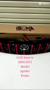 Grill Depan Innova 2004-2011 & Grill Grand Innova 2012-2012 Model Apollo/Model Prado Bahan Plastik ABS