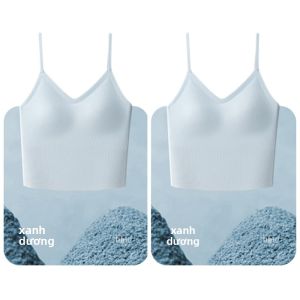 MiiOW | Áo ba lỗ Ice Silk mỏng mùa hè không dây không gian giữa ngực cho nữ Áo khoác ngoài không tay áo lót ngực bằng nylon