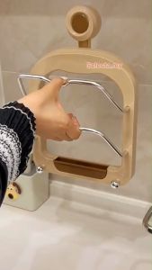 No-drill pot lid holder Strong Suction Pot Lid Organizer 免打孔吸盘锅盖架 Wall-Mounted Pemegang penutup periuk jimat ruang Multifunctional Suction Cup Pot Lid Storage Rack Pot Lid Holder Rack Wall-Mounted Kitchen Organizer No-Drill pot cover rack