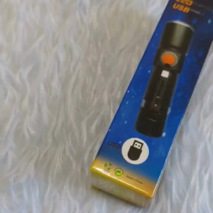 USB Rechargeable LED Flashlight Mini Torch Light Waterproof Zoomable 3 Modes Portable Camping Lamp