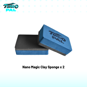TURBOPAL 2pcs 3-Layer Professional Clay Sponge Nano Clay Matrix for Scratch-Safe Car Contaminant Removal Multi-Surface Use