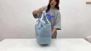 Tas Travel double zipper lengkap tempat sepatu/TXl1013 Travel bag bahan tebal/Tas Gym bisa buat Ipad