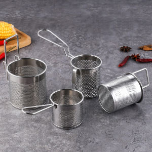 Commercial Grade 304 Stainless Steel Kitchen Strainer Wall Hanging Noodle Soup Filter Food Level Basket for Cooking And Boiling