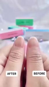 Khối Chà Móng Tay Màu Hồng Dùng Cho Chăm Sóc Móng Tay Và Móng Chân - Dũa Móng Tay Với Giấy Nhám Mút EVA Dùng Làm Phụ Kiện Đánh Bóng Móng.