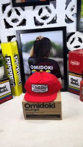 Ropehat Cotton Twill Merah Omidoki Topi Visor Pendek