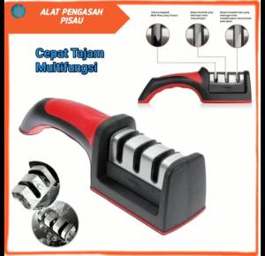 Alat Pengasah Pisau & Gunting 3in1: Pengasah Dapur Manual Praktis