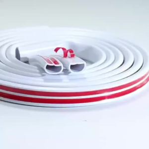 1PC Vỏ Bọc Cáp Sàn Linh Hoạt 1/3/5m Dây Cao Su Tự Dính Hider Khe Cắm Ống Dẫn Trên Tường Để Quản Lý Cáp Chất Liệu PVC