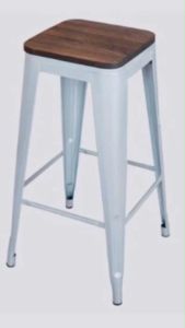 A-16-2 เก้าอี้สตูลเหล็กทรงสูง เบาะนั่งทำจากไม้ แข็งแรง ทนทาน กันรอยขีดข่วน  มี 3 ให้เลือก