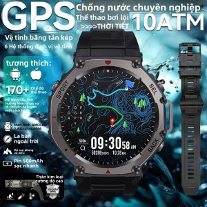 Đồng Hồ Thông Minh T-Rex 3 Ultra GPS Chống Nước 5 ATM Hỗ Trợ GNSS Kép La Bàn Thể Thao Quân Sự Dành Cho Nam Màn Hình Cảm Ứng AMOLED 1.43 Inch