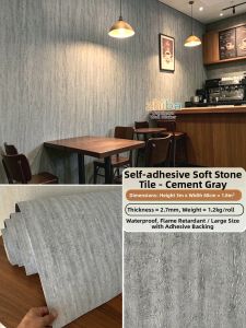Self-adhesive 3D Soft Travertine Marble Waterproof Durable Wall Stickers