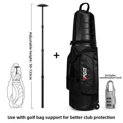 PGM GOLF | Unisex Durable Hard Shell Check-in Golf Travel Bag with Wheels