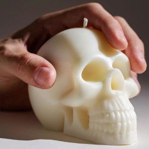 3D Skull Silicone Candle Molds Diy Ghost Head Crafts Gypsum Crystal Resin Soap Making Mold for Halloween Party Decoration Gifts