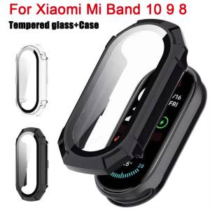 Ốp Lưng Cứng PC Xiaomi Smart Band 10/9/8 Kèm Miếng Dán Cường Lực Bảo Vệ Màn Hình Dành Cho Mi Band 10/9
