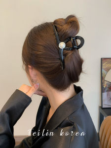 กิ๊บติดผมรูปฉลามขนาดใหญ่สำหรับผู้หญิง กิ๊บติดผมแฟชั่นสไตล์เกาหลี วัสดุโลหะผสม ชุบทองชุบเงิน สไตล์ใหม่ 2025